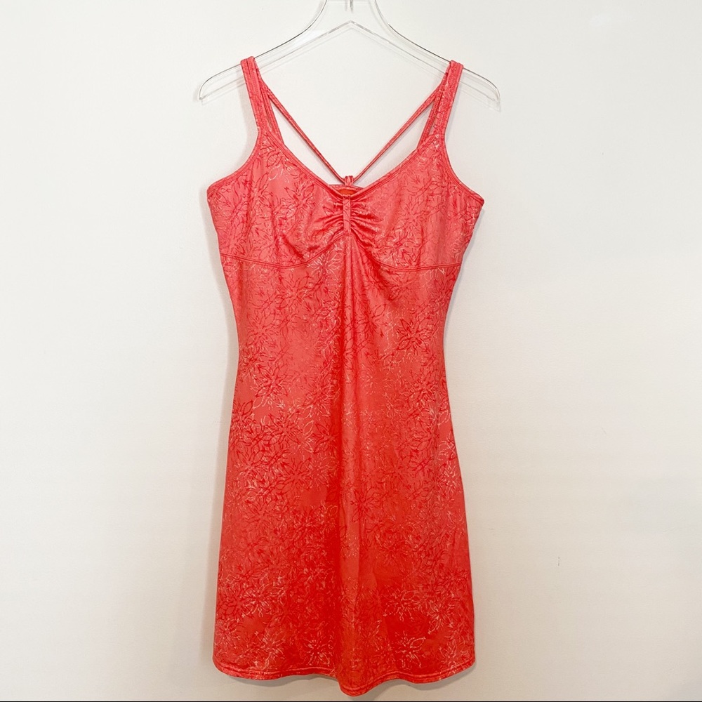 Orange sports yoga activities dress